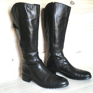 Franco Sarto Black Leather Riding Boots